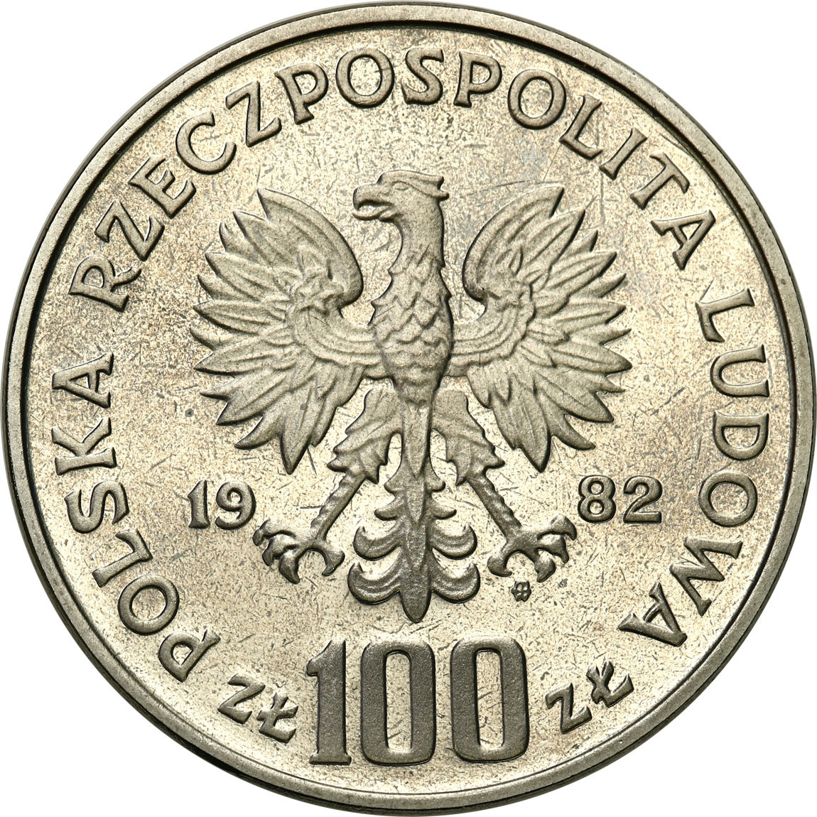 PRL. PRÓBA Nikiel 100 złotych 1982 – Bociany